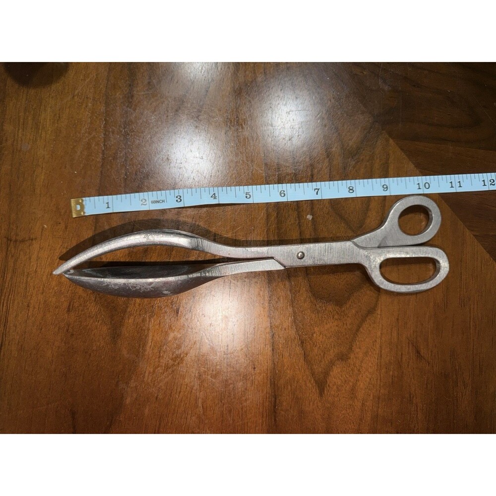 Vtg Wilton Armetale Pewter Salad Serving Tongs Made in Columbia PA USA, Rare